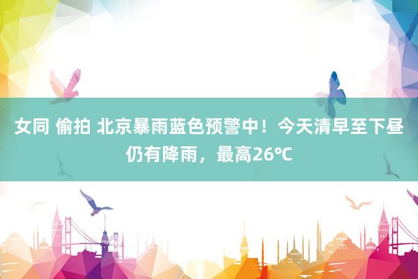 女同 偷拍 北京暴雨蓝色预警中!今天清早至下昼仍有降雨,最高26℃