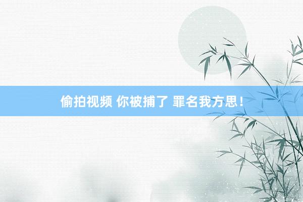 偷拍视频 你被捕了 罪名我方思！